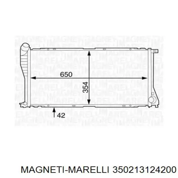 Радиатор 350213124200 Magneti Marelli