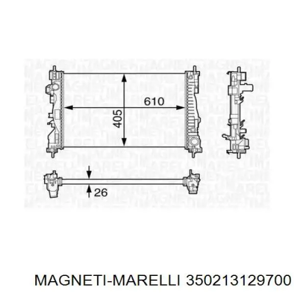 Радиатор 350213129700 Magneti Marelli