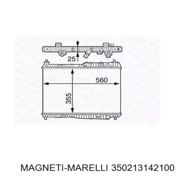 Радиатор 350213142100 Magneti Marelli