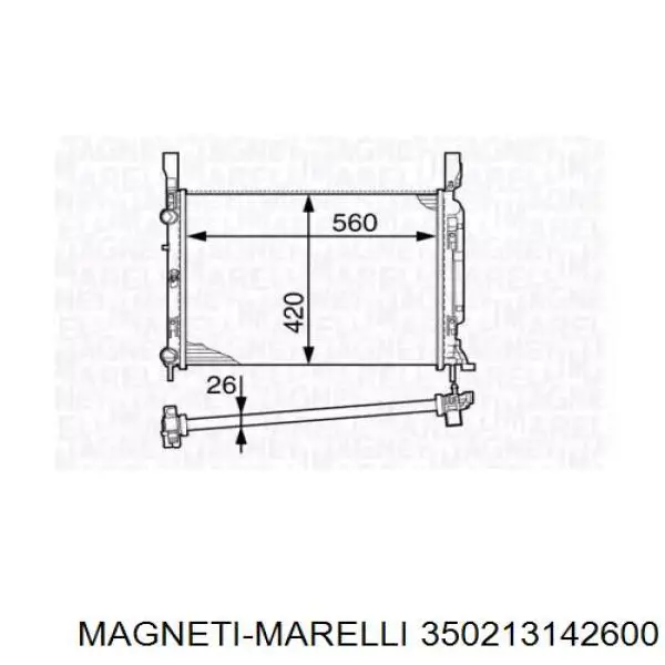 Радиатор 350213142600 Magneti Marelli