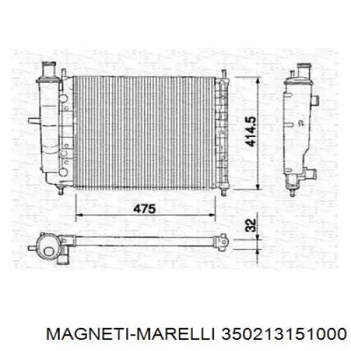 350213151000 Magneti Marelli радиатор
