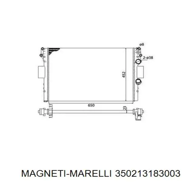 Радиатор 350213183003 Magneti Marelli