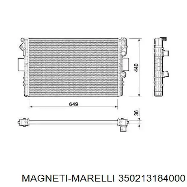 Радиатор 350213184000 Magneti Marelli