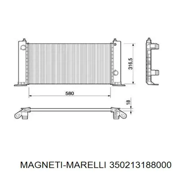 350213188000 Magneti Marelli радиатор