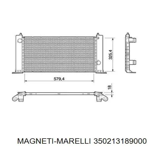 Радиатор 350213189000 Magneti Marelli