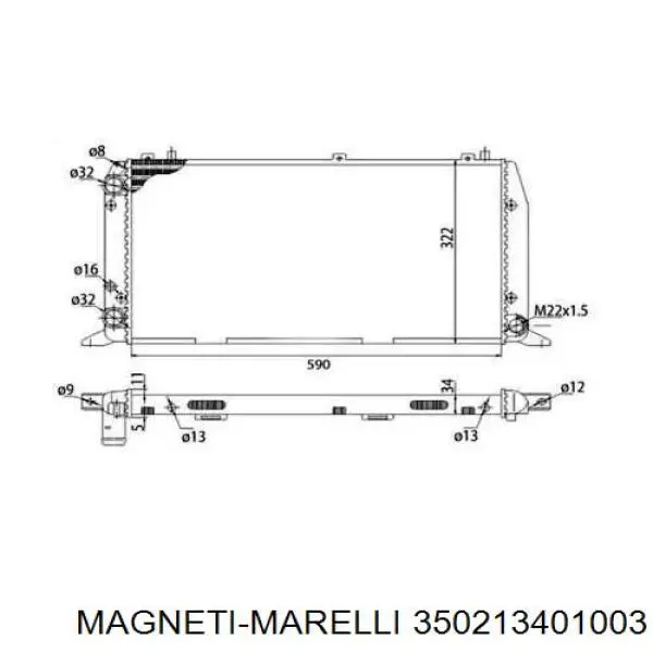 350213401003 Magneti Marelli радиатор