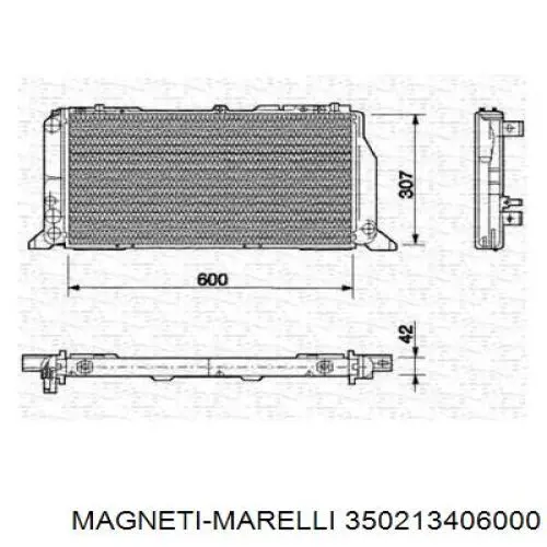 Радиатор 350213406000 Magneti Marelli