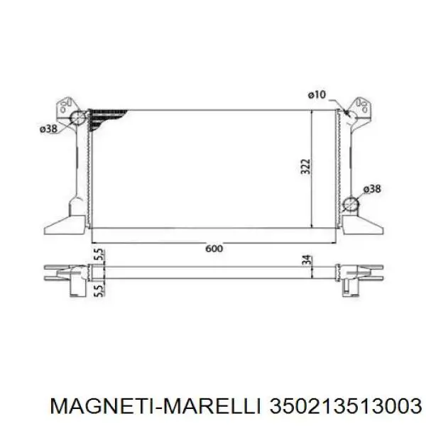 Радиатор 350213513003 Magneti Marelli