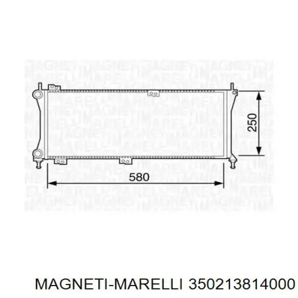 Радиатор 350213814000 Magneti Marelli