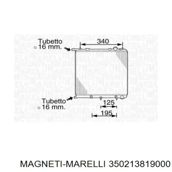 350213819000 Magneti Marelli радиатор