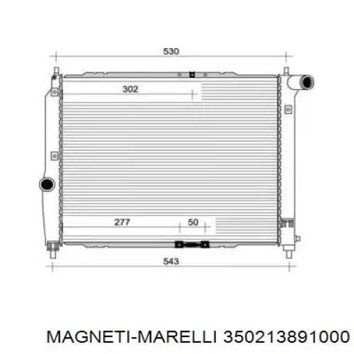 Радиатор 350213891000 Magneti Marelli