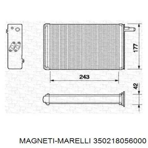 Радиатор печки 350218056000 Magneti Marelli