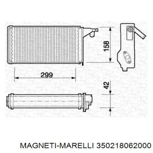 Радиатор печки 350218062000 Magneti Marelli