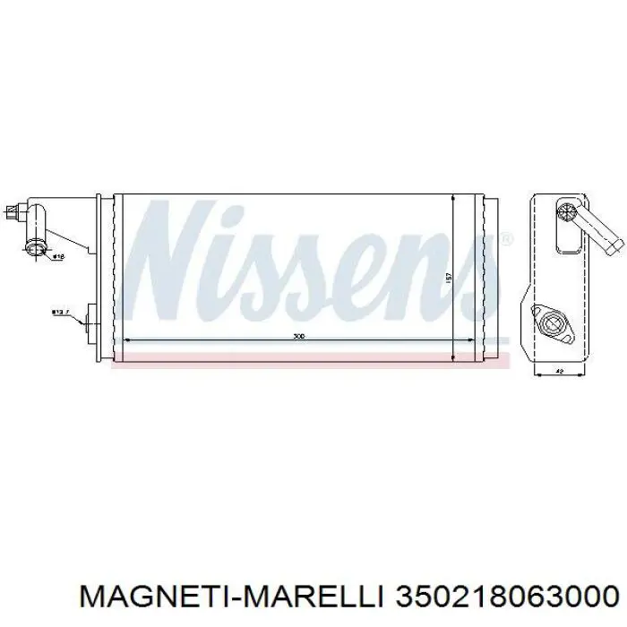 Радиатор печки (отопителя) Magneti Marelli 350218063000 цена, от 21.76 USD