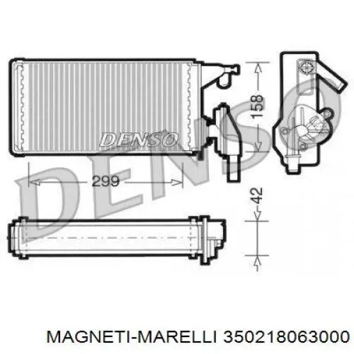 Купить 350218063000 Magneti Marelli Радиатор печки