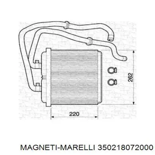 Радиатор печки (отопителя) Magneti Marelli 350218072000