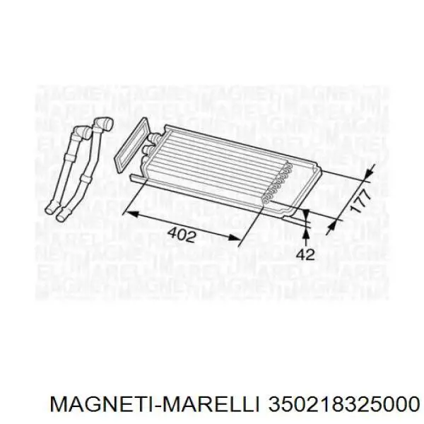 Радиатор печки 350218325000 Magneti Marelli