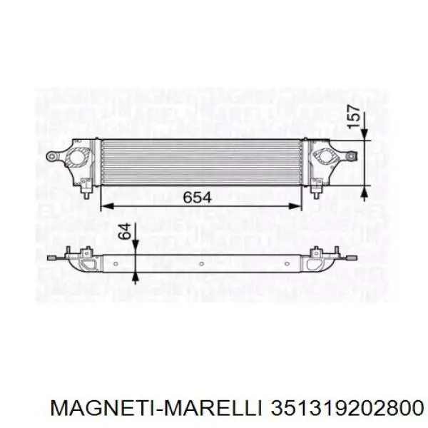 Интеркулер 351319202800 Magneti Marelli