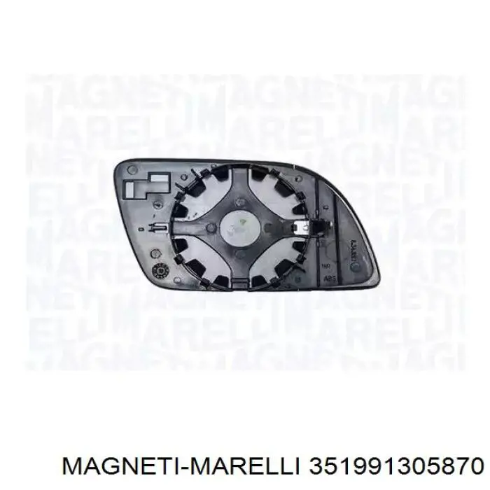 Зеркальный элемент зеркала заднего вида левого 351991305870 Magneti Marelli