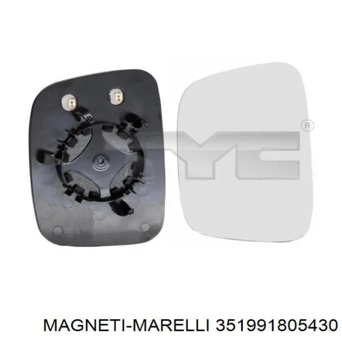 Зеркальный элемент водительского зеркала Magneti Marelli 351991805430 цена, от 11.92 USD