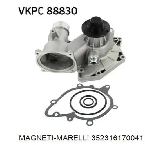 Bomba de agua 352316170041 Magneti Marelli