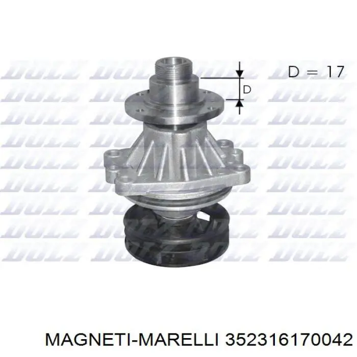 Bomba de agua 352316170042 Magneti Marelli