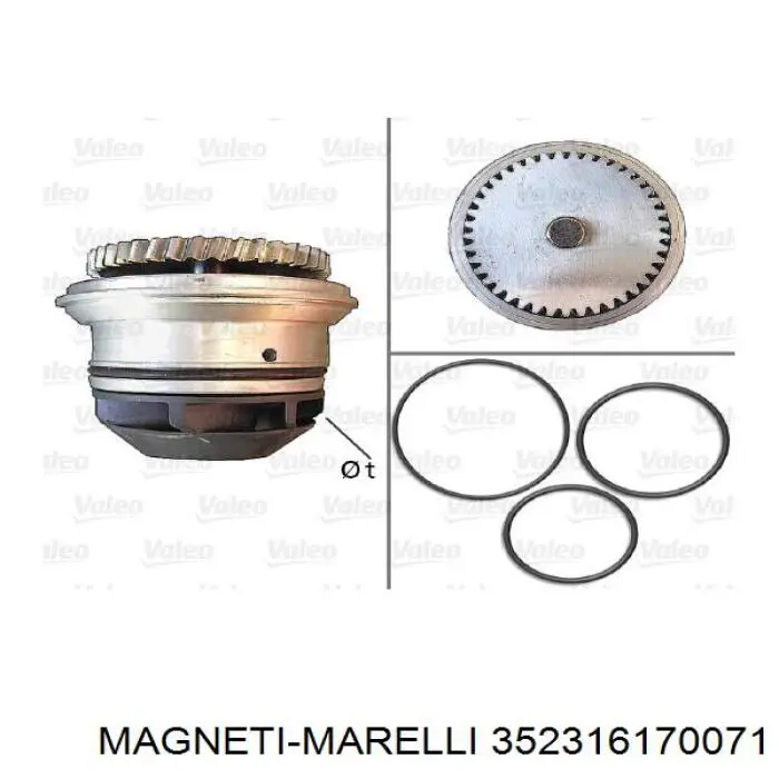 Купить 352316170071 Magneti Marelli Насос охлаждения