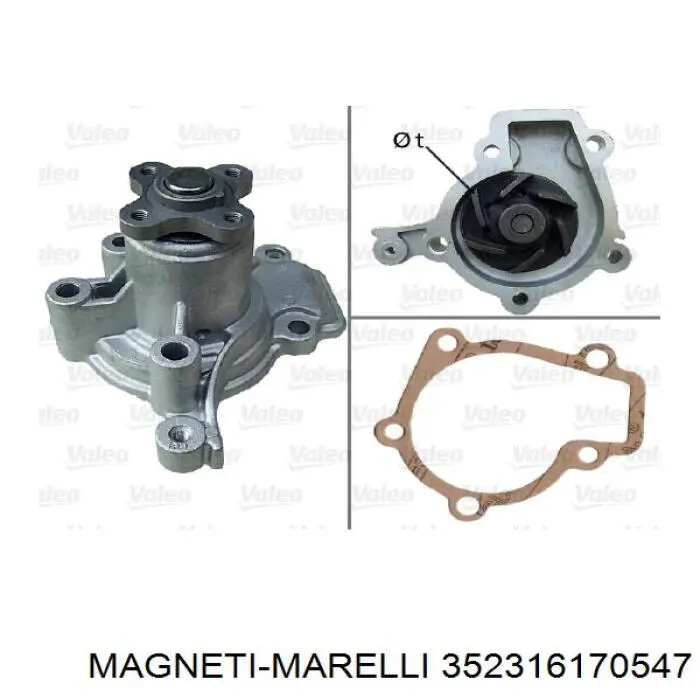 Купить 352316170547 Magneti Marelli Насос охлаждения