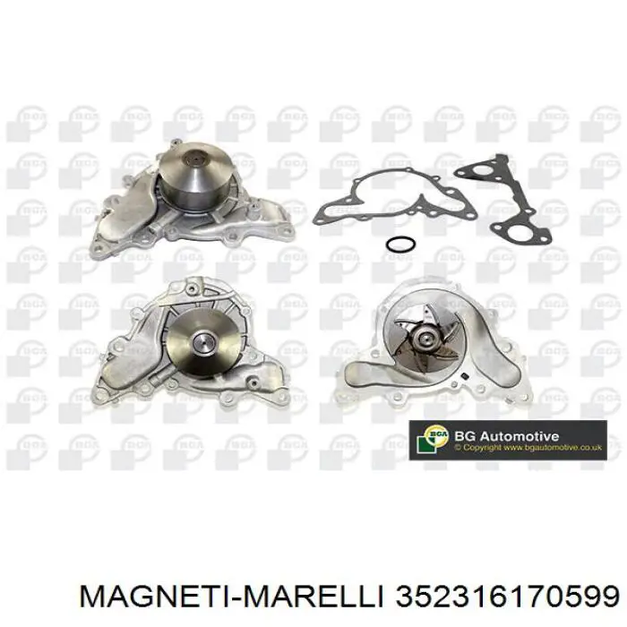 Помпа охлаждения Magneti Marelli 352316170599 цена, от 39.64 USD