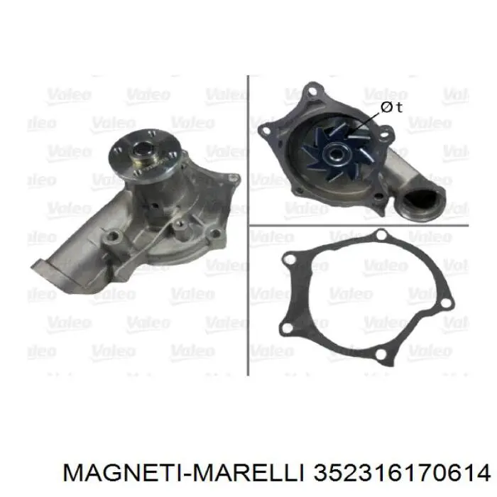 Купить 352316170614 Magneti Marelli Насос охлаждения