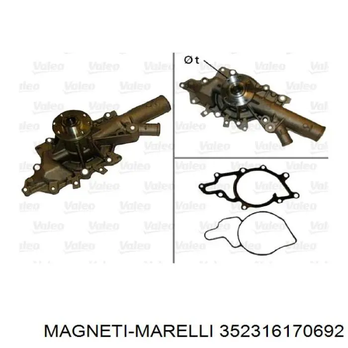 Купить 352316170692 Magneti Marelli Насос охлаждения