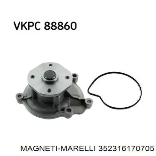 Помпа охлаждения Magneti Marelli 352316170705 цена, от 27.68 USD