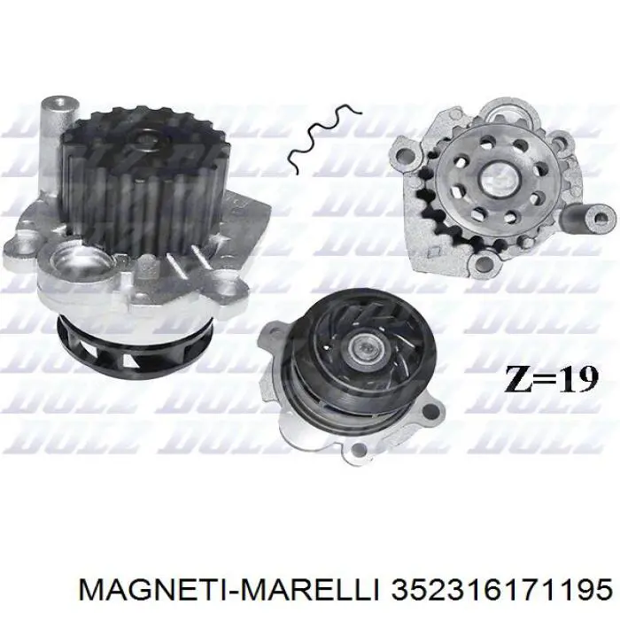Купить 352316171195 Magneti Marelli Насос охлаждения