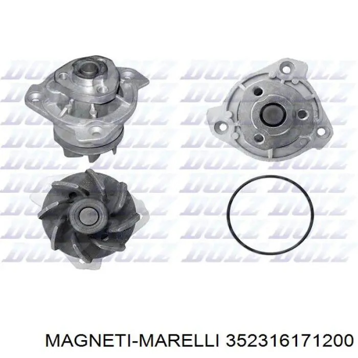 Bomba de agua 352316171200 Magneti Marelli