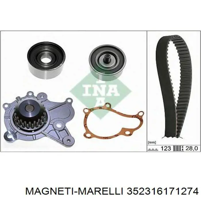 Купить 352316171274 Magneti Marelli Насос охлаждения