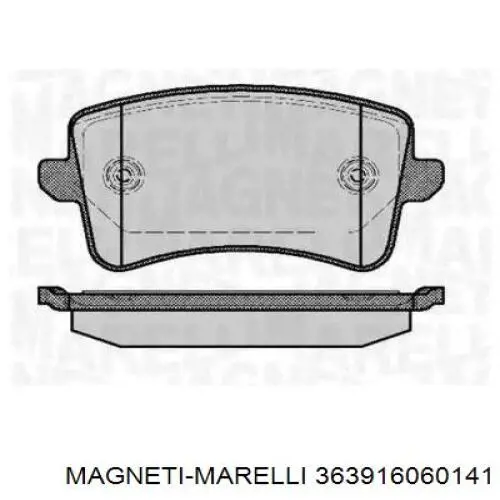 Задние тормозные колодки 363916060141 Magneti Marelli