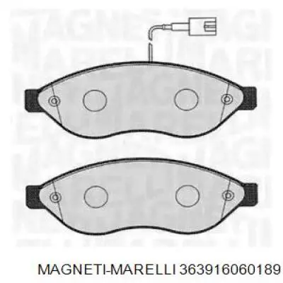 Передние тормозные колодки 363916060189 Magneti Marelli