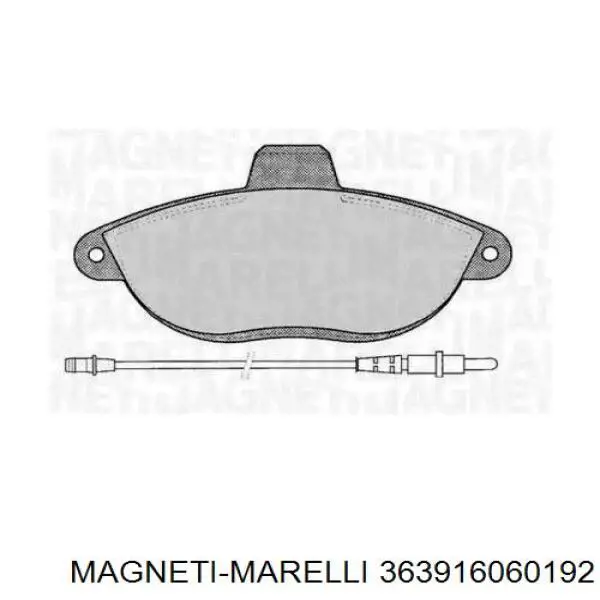 Передние тормозные колодки 363916060192 Magneti Marelli