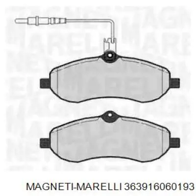 Передние тормозные колодки 363916060193 Magneti Marelli