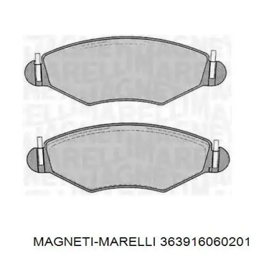 Передние тормозные колодки 363916060201 Magneti Marelli