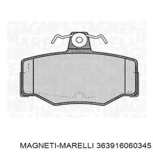 Задние тормозные колодки 363916060345 Magneti Marelli