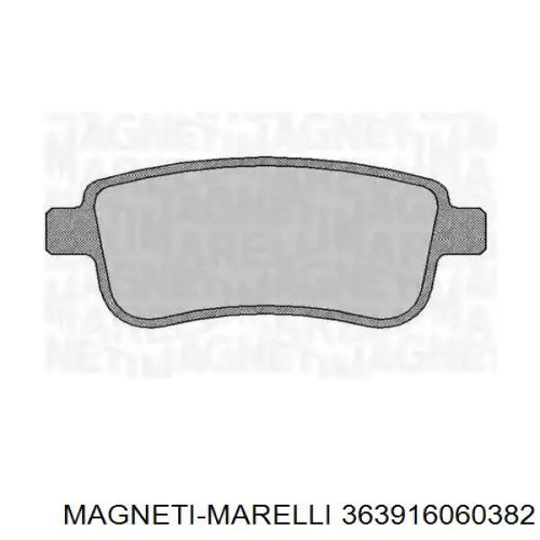 Задние тормозные колодки 363916060382 Magneti Marelli