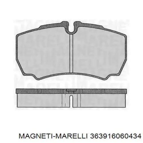 Задние тормозные колодки 363916060434 Magneti Marelli