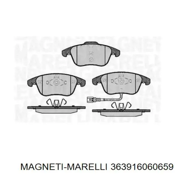 Передние тормозные колодки 363916060659 Magneti Marelli