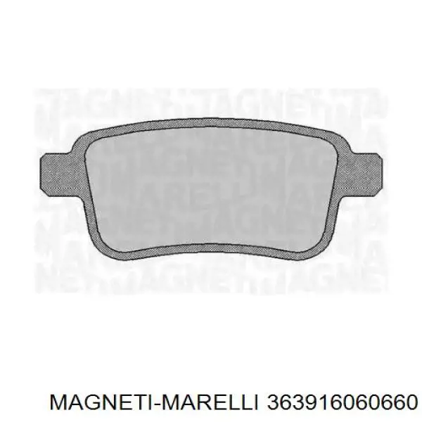 Задние тормозные колодки 363916060660 Magneti Marelli