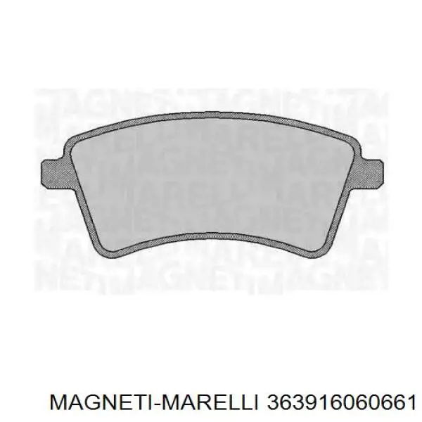 Передние тормозные колодки 363916060661 Magneti Marelli