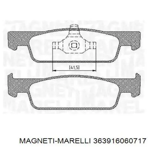 Передние тормозные колодки 363916060717 Magneti Marelli