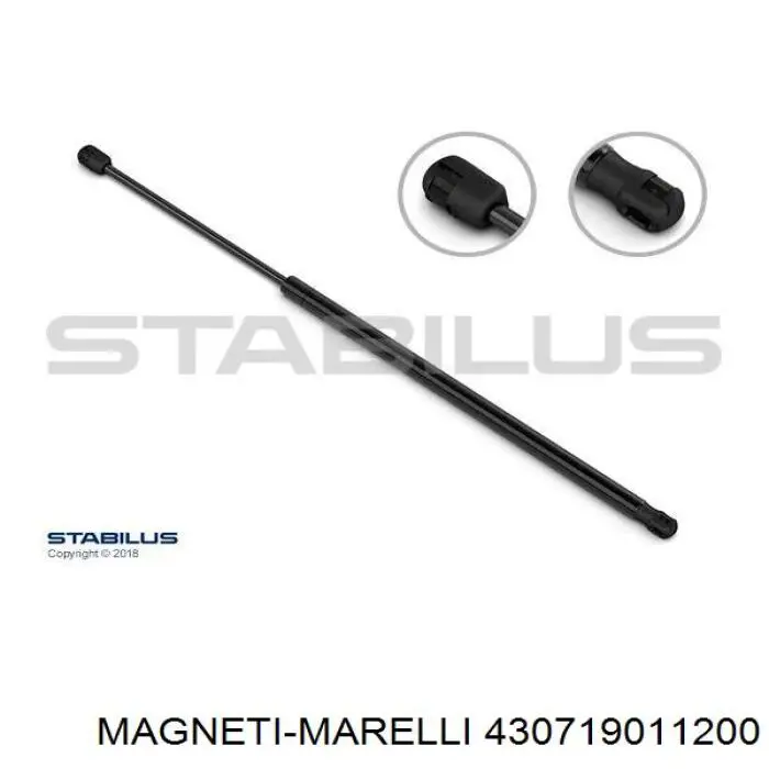 Amortiguador de maletero 430719011200 Magneti Marelli