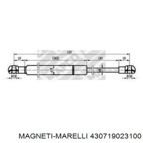 Купить 12552 Stabilus Амортизатор двери багажника