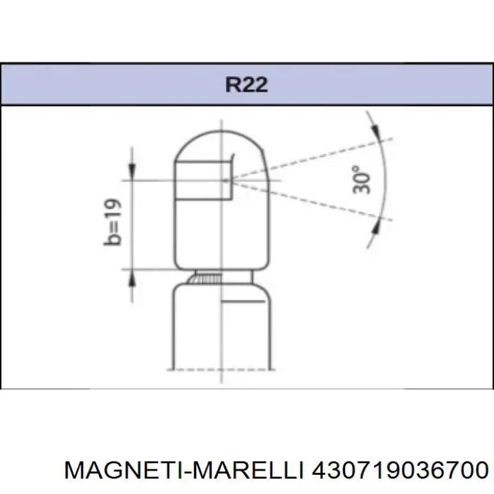 Амортизатор багажника 430719036700 Magneti Marelli